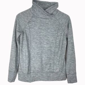 Gerry Lightweight Heather Gray Mock Neck Workout Top Sz M